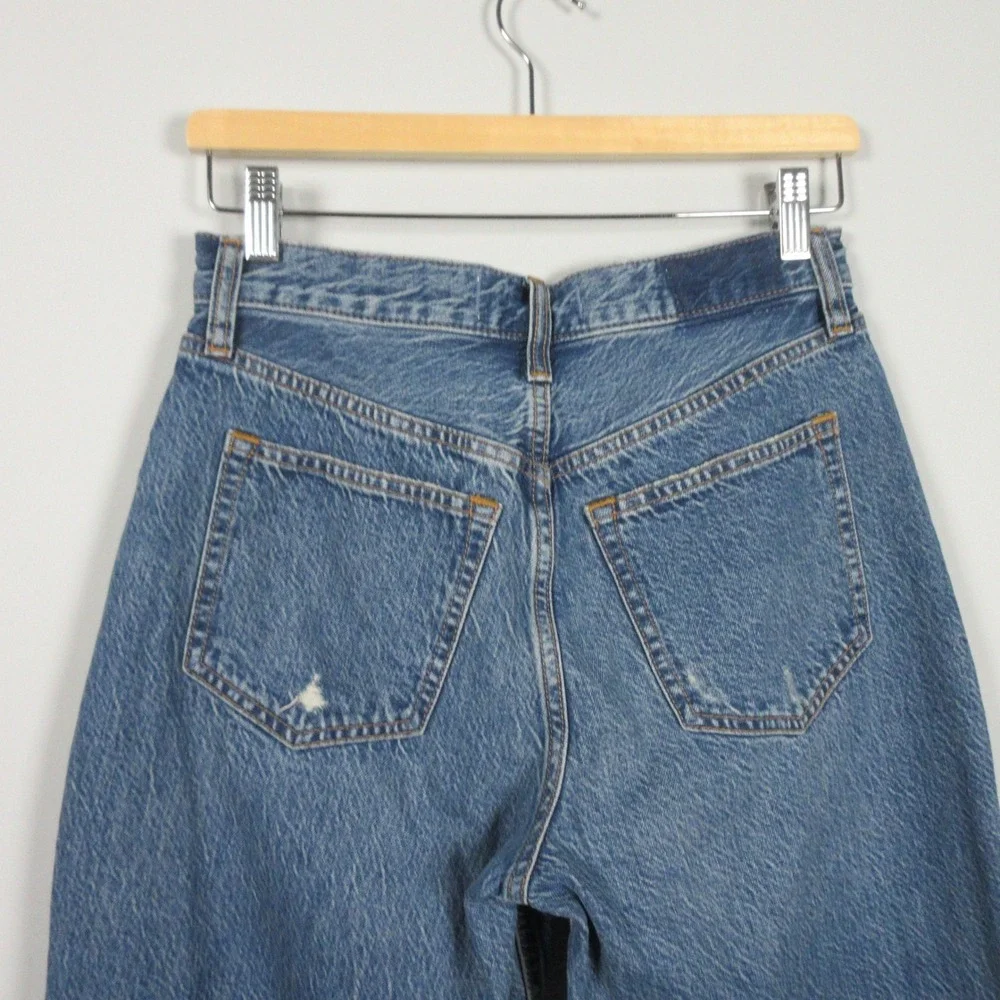 Abercrombie & Fitch The Loose High Rise Women's Blue Denim Jeans Size 26 2 - Picture 5 of 11